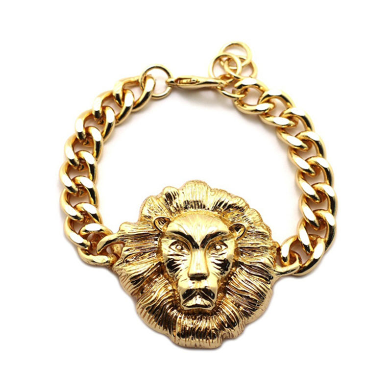 Wholesale High Quality Alloy Vintage Lion Head Bracelet