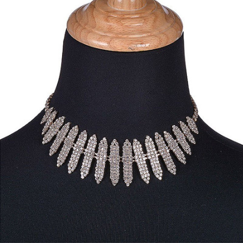 Wholesale Diamond Encrusted Bullet Shape Necklace Tide Female Hundred With