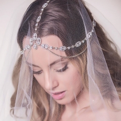 Wholesale Multi-layer Teardrop Hair Band Forehead Chain Fashion Bridal Wedding Hair Accessories