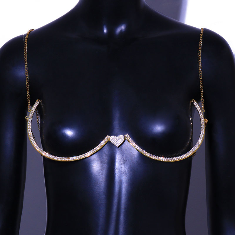 Wholesale Fashion Street Full Of Diamonds Chest Support Sexy Chest Chain