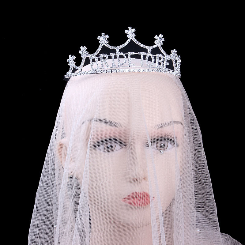 Wholesale Bride To Be Bridal Crown Alphabet Rhinestone Hair Comb