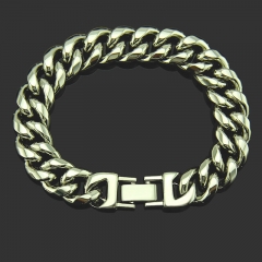 Gold Cuban Bracelet With Exaggerated Chain Supplier