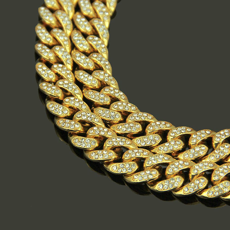 Wholesale Hip Hop Miami Cuba Necklace For Men With Diamonds