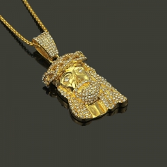 Wholesale Alloy And Diamond Pendant Hip Hop Necklace