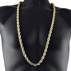 Wholesale Korean Flash Twisted Rope Twist Chain Necklace 5mm Thick 76cm Long
