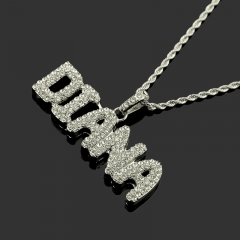 Hip Hop Necklace With Diamond Personalised Alphabet Element Pendant Distributor