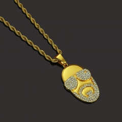 Wholesale Hip Hop Portrait Pendant Necklace Personalised With Diamonds