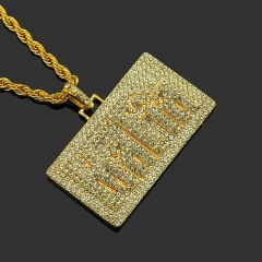 Hip Hop Men's Necklace With Diamonds Alphabet Pendant Distributor