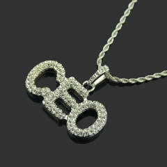 Personalised Alphabet With Diamond Hip Hop Pendant Necklace Distributor
