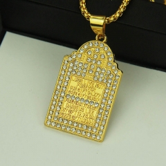 Wholesale Hip Hop Fashion Cross Pendant Necklace With Diamonds