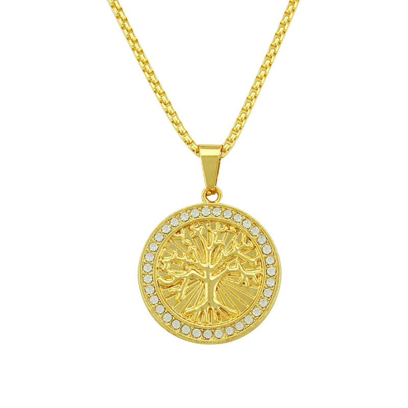 Round Tree Of Life Pendant Personalised Necklace Distributor