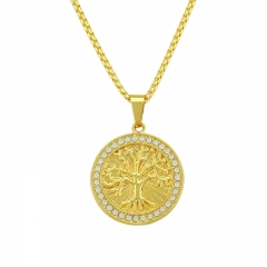 Round Tree Of Life Pendant Personalised Necklace Distributor