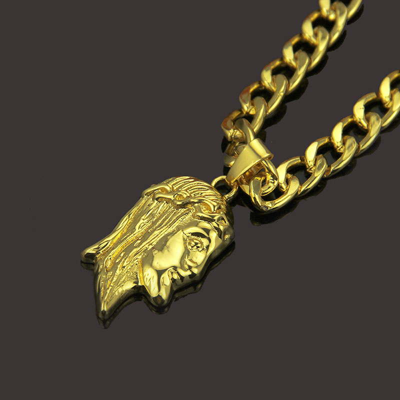 Wholesale Hip Hop Three Dimensional Portrait Pendant Necklace