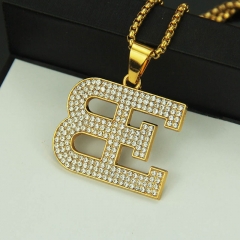 Wholesale Hip Hop Personalized Letter Pendant Necklace