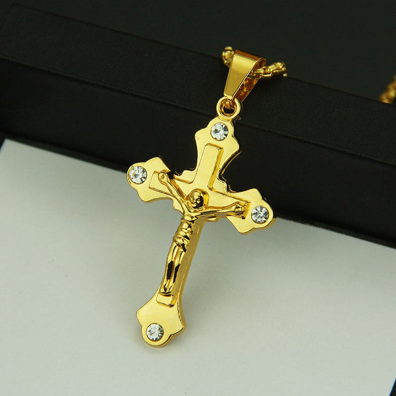 Wholesale Cross Pendant Necklace Hip Hop Necklace