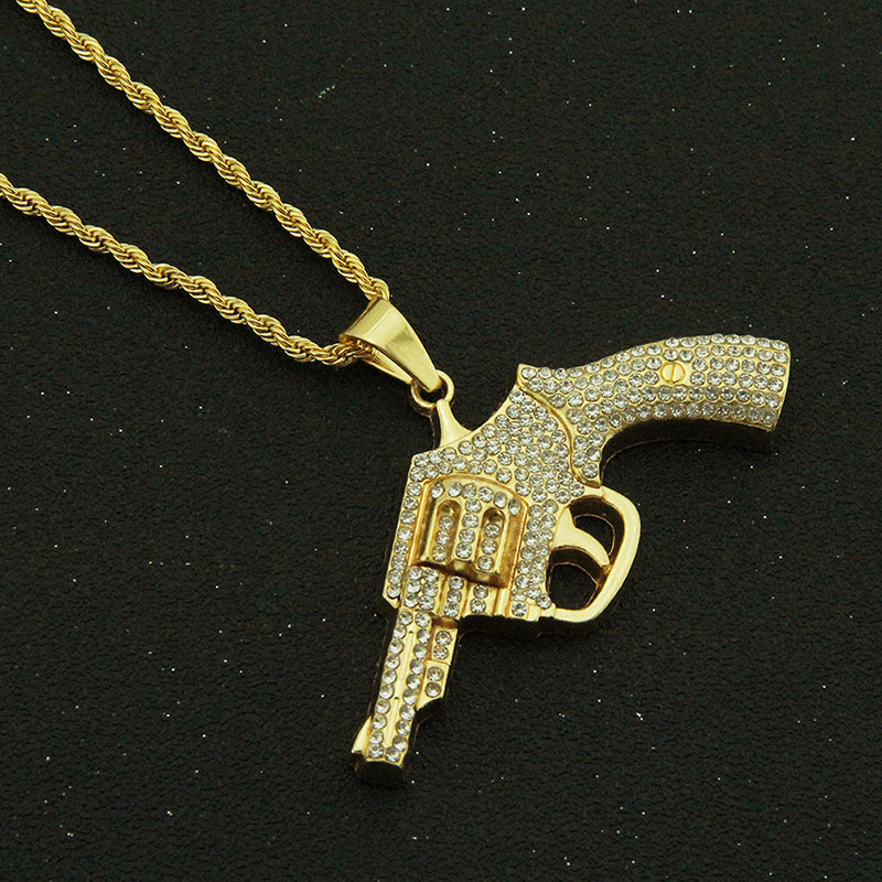 Hip Hop Stereoscopic Pendant Necklace With Diamonds Distributor