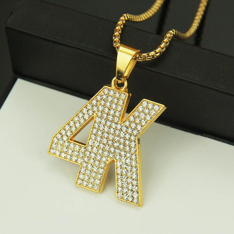 Wholesale Hip Hop Pendant Necklace With 4k Diamonds