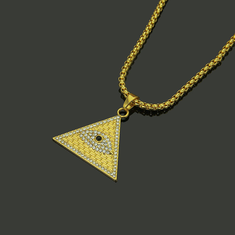 Pyramid Necklace Hip Hop Evil Eye Pendant Clasp Chain Supplier