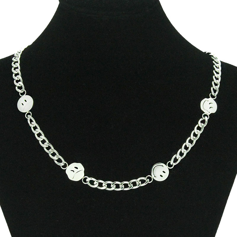 Wholesale Jewelry Smiley Necklace Stainless Steel