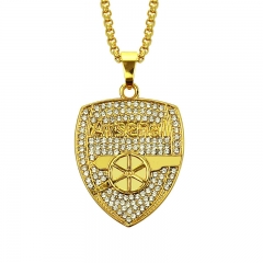 Hip Hop Letter Necklace With Full Diamond Pendant Military Tag Supplier