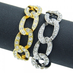 Wide Diamond Studded Cuban Chain Bracelet Manufacturer