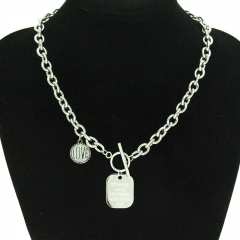 Harajuku Round Square Sign Letter Short Necklace Stainless Steel Set Chain Clavicle Chain Supplier