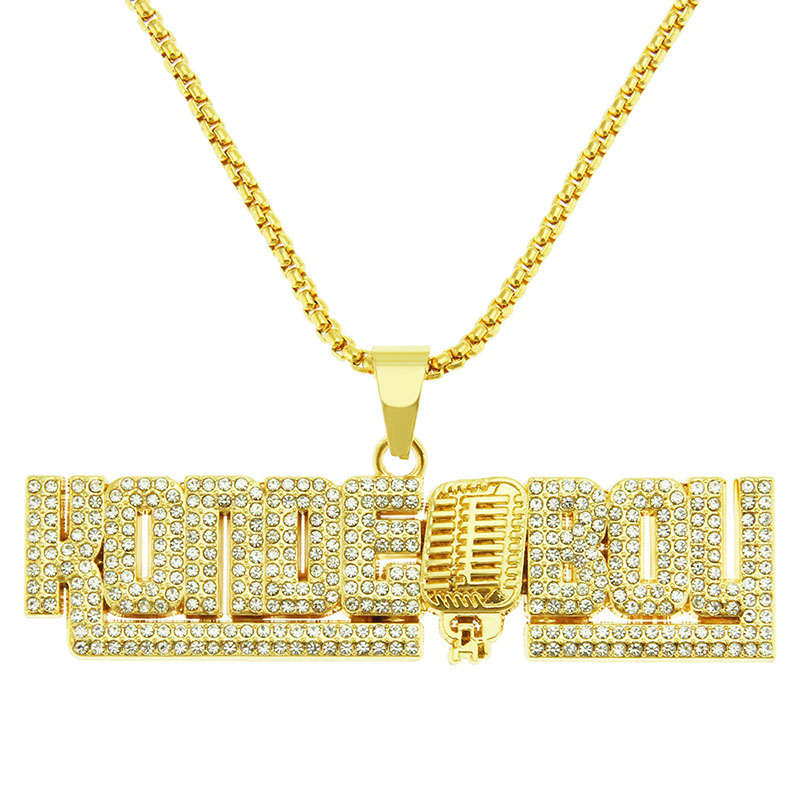 Full Diamond Letter Pendant Necklace Supplier