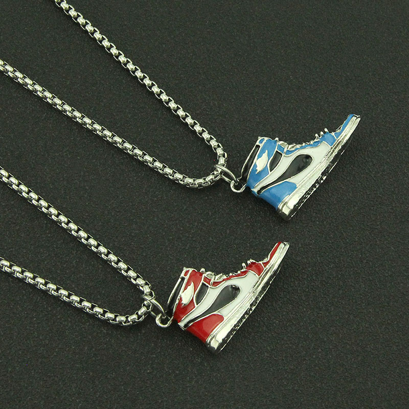 Wholesale Jewelry Men's Pendant Necklace Personalized Three-dimensional Shoes