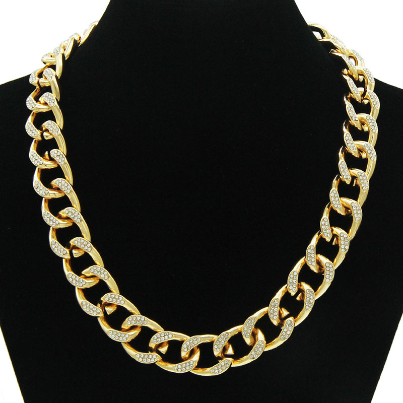 Design Niche Full Diamond Cuban Chain Necklace Supplier