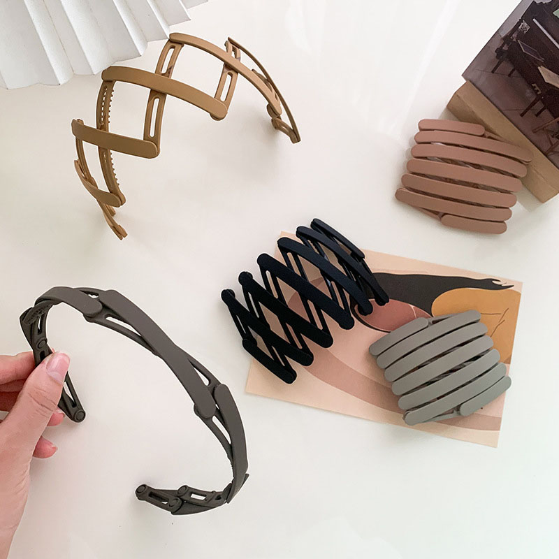 Retractable Hair Bands Foldable Out Bundle Hair Head Buckle Female Summer Hundred With Headband Distributor