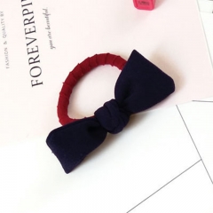 Japanese Soft Girl Macaroon Tie Hair Leather Band Ice Cream Bow Hair Rope Chiffon Hair Ring Distributor
