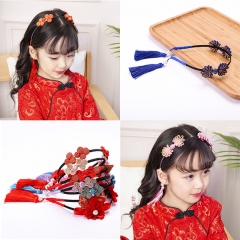 Children's Gege Hanfu Headdress Chinese Style Girls Fake Earrings Hair Band Distributor