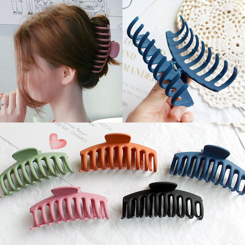 Frosted Large Grip Clip Bath Coiffure Hair Grip Adult Back Of The Head Large Hair Clip Shark Clip Female Distributor