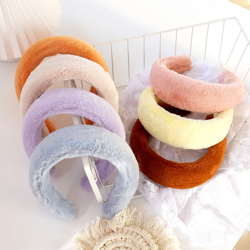 Simple U-shaped Broadside Hair Band Autumn And Winter Imitation Fur Rabbit Fur Hundred With Headband Distributor