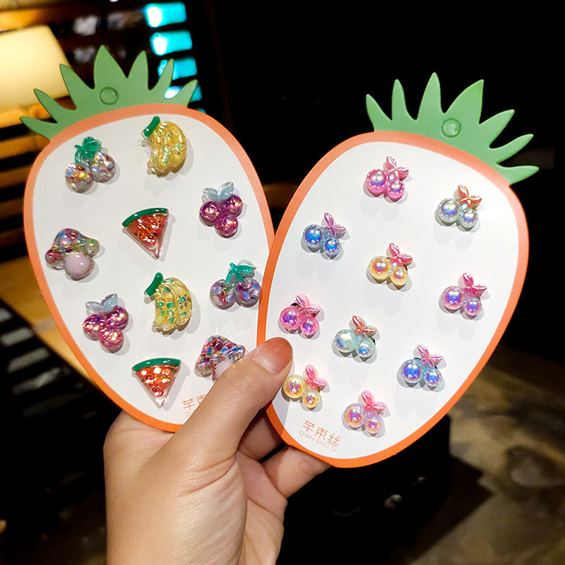 Children's Hair Accessories Set Cute Princess Hair Band Korean Version Of The Children's Fruit Cartoon Characters Leather Band Distributor
