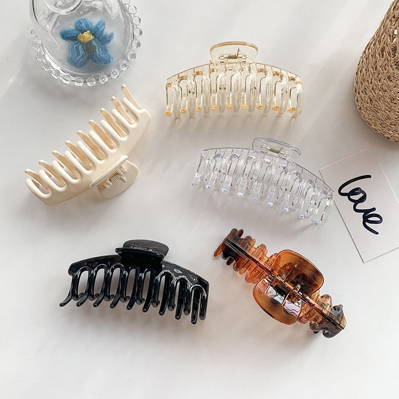 Bath Claw Plastic Large Hair Clip Acrylic Large Transparent Back Of The Head Coiled Hair Grip Clip Distributor