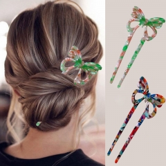 Butterfly Hairpin Hair Disks Female Lazy Fluffy Hair Gods Modern U-shaped Korean Hairpin Distributor