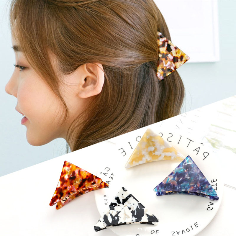 Acetate Plate Medium Triangle Hair Clip Grip Clip Headdress Elegant Distributor