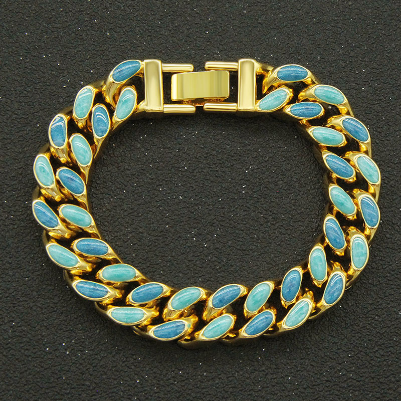 Hip Hop Dazzling Exaggerated Oil Drip Bracelet Supplier