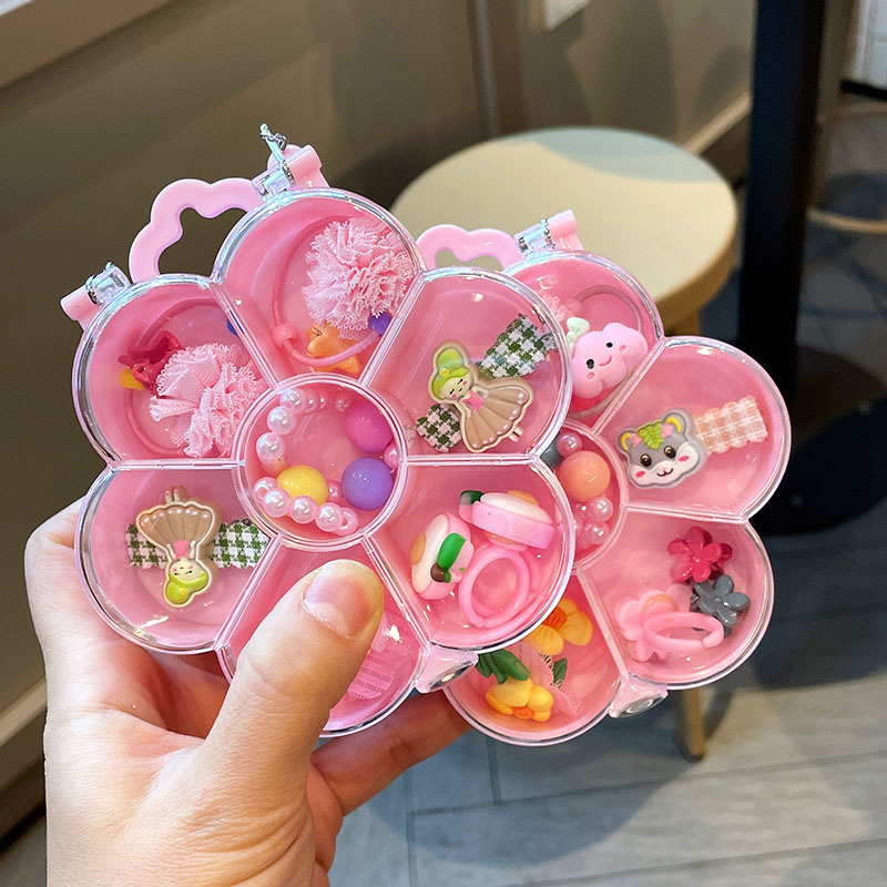 Girl's Bracelet Hair Accessories Set Cute Princess Cartoon String Hundred Hair Cards Distributor