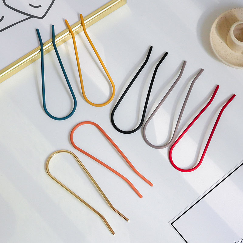 Coil Hairpin Minimalist Temperament Minimalist U-shaped Small Hairpin Headdress Pill Head Hairpin Pins Distributor