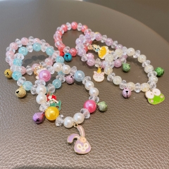Pure Handmade Beads Children's Bracelet Colorful Beads Cartoon Pendant Little Girl Hand Jewelry Distributor