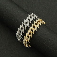 Fashion Full Diamond Thorn Short Spur Cuban Chain Bracelet Supplier
