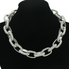 Short Full Diamond Stereoscopic Thick Chain Ins Heavy Duty Cuban Chain Necklace Supplier