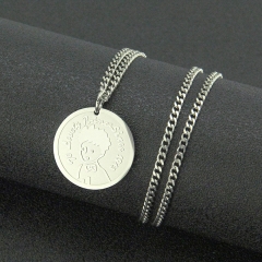 Little Prince Round Pendant Necklace Personalised Stainless Steel Supplier