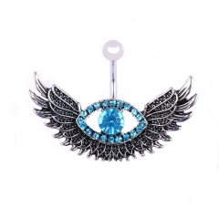 Evil Eye Belly Button Ring Navel Ring Wings Belly Button Piercing Body Jewelry Supplier