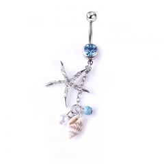 Conch Belly Button Ring Umbilical Ring Starfish Belly Button Piercing Body Jewelry Supplier