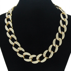 Exaggerated Cuban Chain Necklace With Full Diamonds Supplier