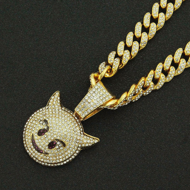 Three Dimensional Full Diamond Pendant Cuban Necklace With Large Clasp And Wide Chain Supplier