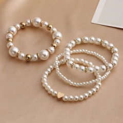 Wholesale Jewelry Hand Decorations Fashion Pearl Bracelet Atmospheric Love Pearl String
